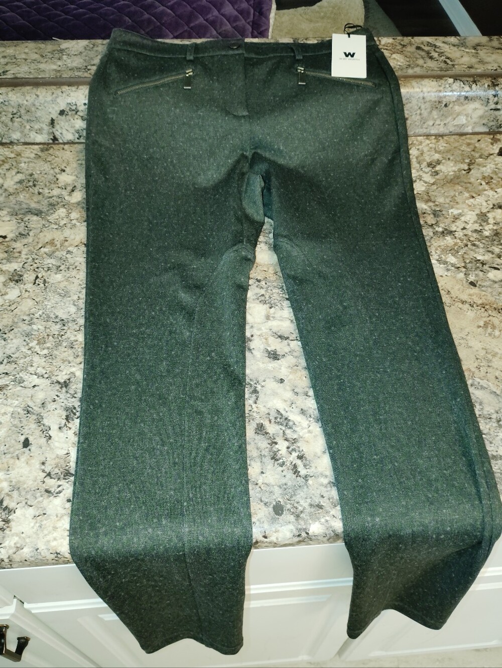 NWT W by Worth Bottle Green Reed Ankle Dress Pants Trousers Size 6Listing